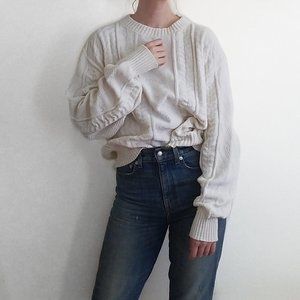 Vintage Mervyn's Cotton Cableknit Sweater